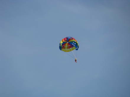 Parachutist on the Feodosia bay