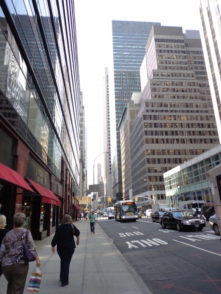 Street in Manhattan in the afternoon