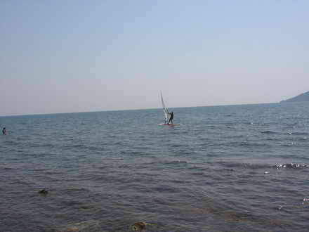 Sailboat in the sea